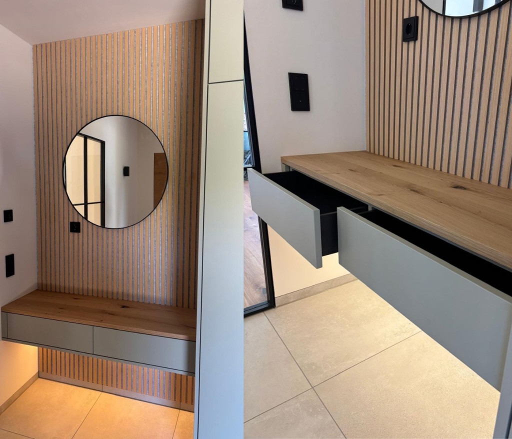 Garderobe nach Ma&szlig; mit Sideboard
